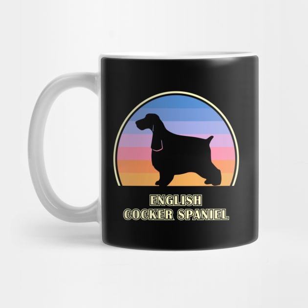 English Cocker Spaniel Vintage Sunset Dog by millersye